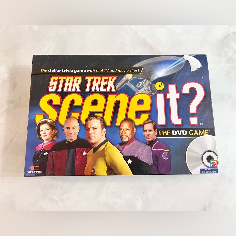 Scene It? Star Trek Trivia DVD Board Game Mattel COMPLETE Pieces like new